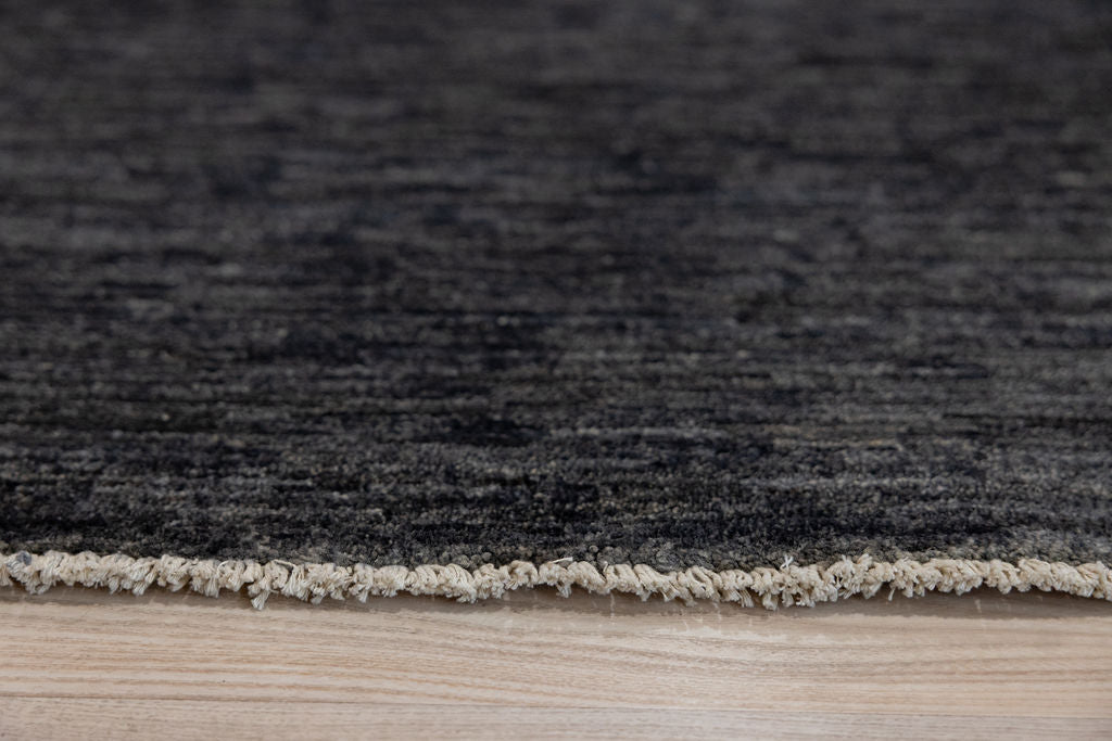 Charcoal Afghan Chobi Gabbeh Wool Rug 222cm x 196cm