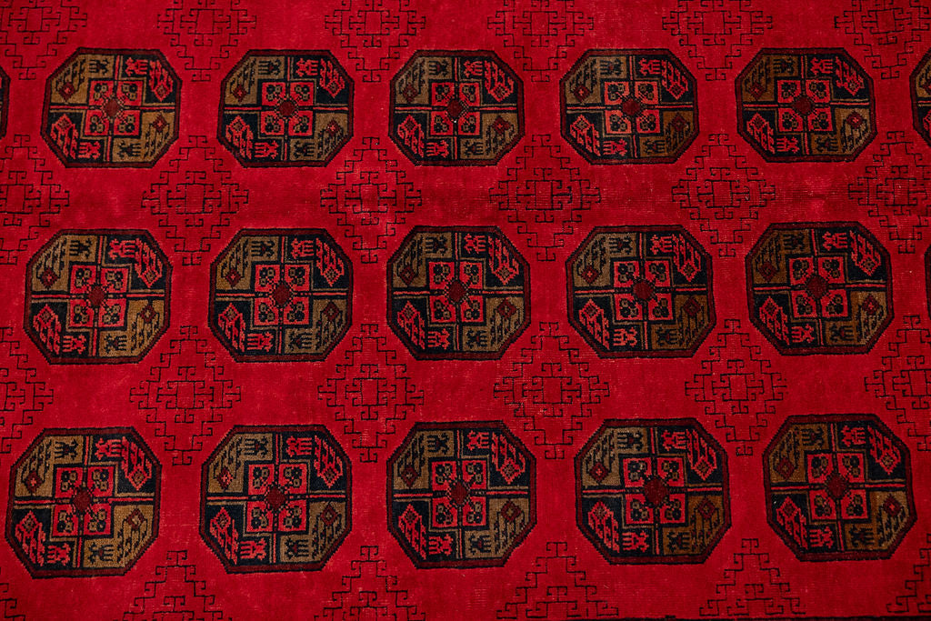 Red Afghan Kundus Filpa Wool Rug 340cm x 252cm