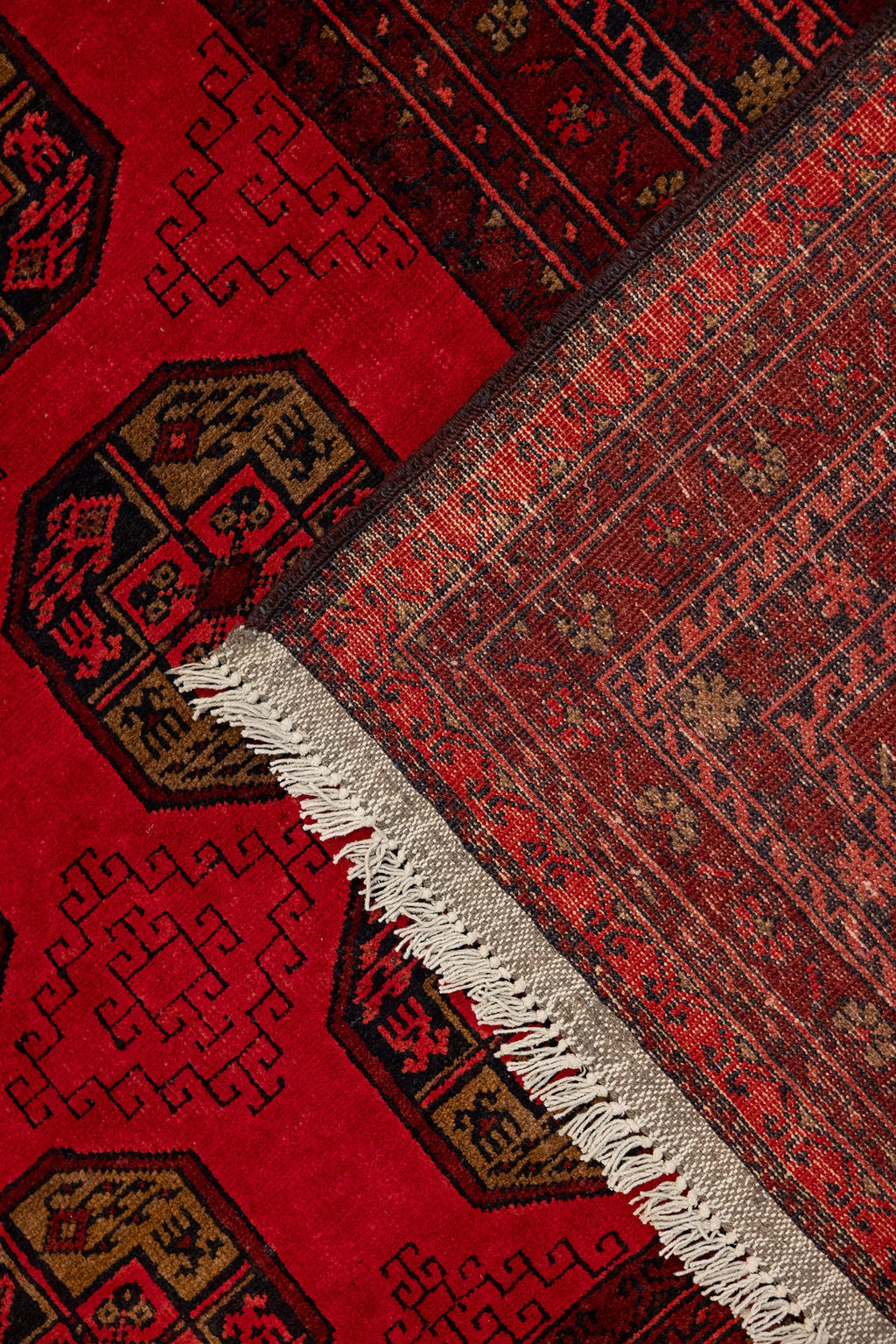 Red Afghan Kundus Filpa Wool Rug 340cm x 252cm