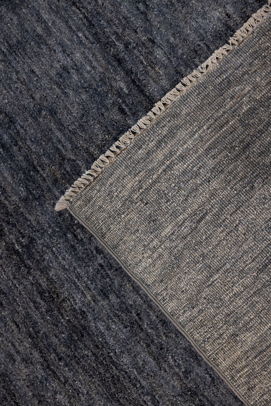 Charcoal Modern Gabbeh Wool Rug 264cm x 190cm