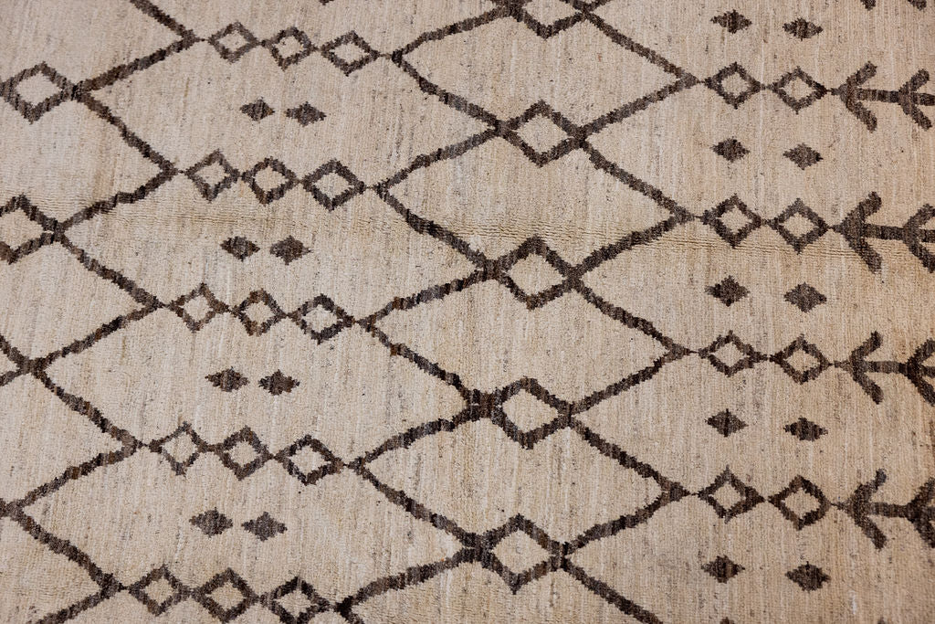 Cream Morrocan Gabbeh Wool Rug 290cm x 200cm