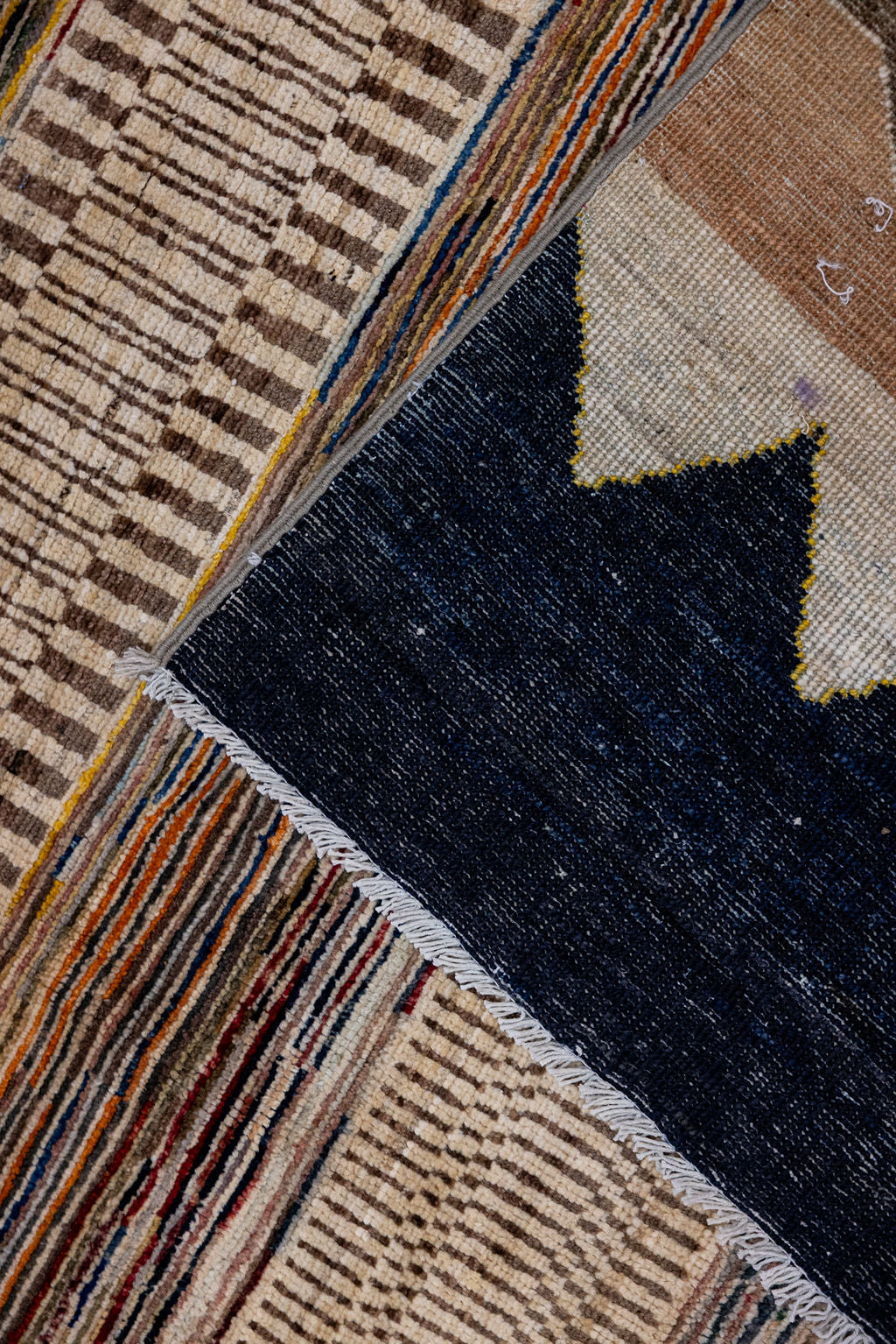 Cream Modern Gabbeh Wool Rug 294cm x 199cm