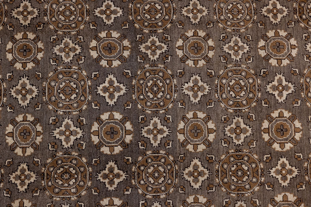 Dark Grey Afghan Chobi Wool Rug 205cm x 152cm