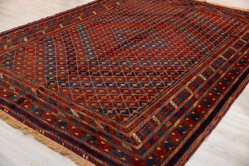 Red Persian Meshwani Wool Rug 280cm x 210cm
