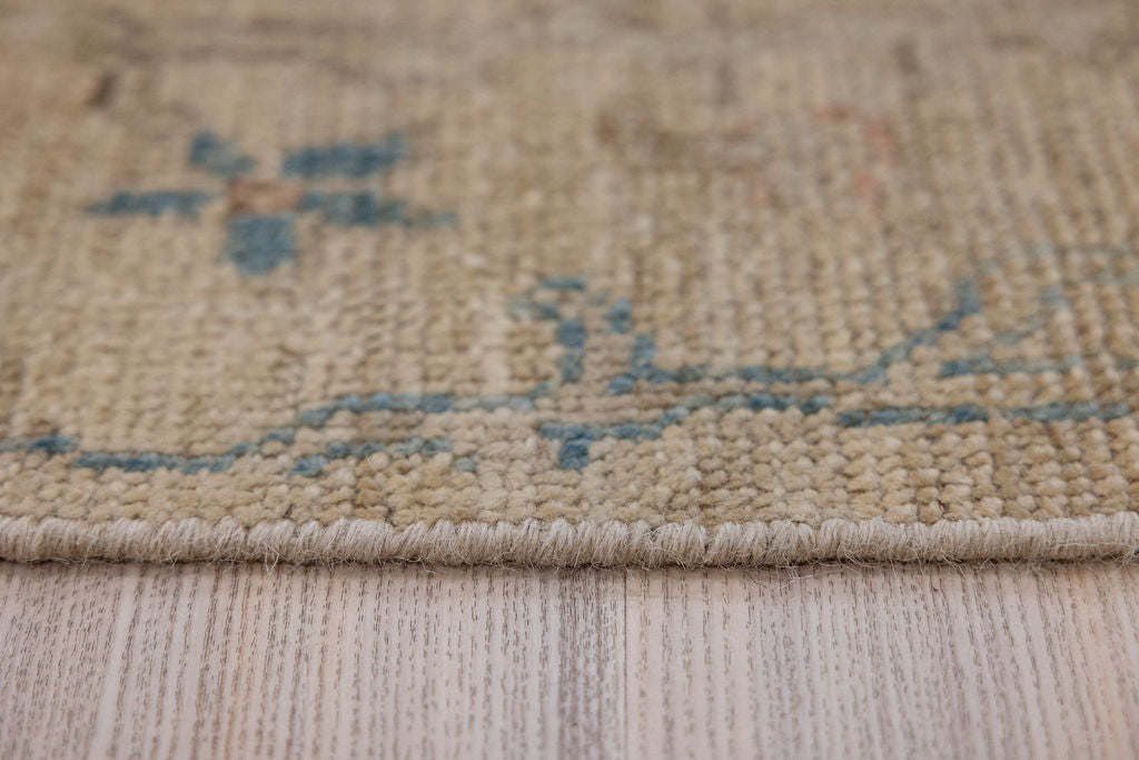 Muted Oushak Chobi Wool Rug 300cm x 241cm