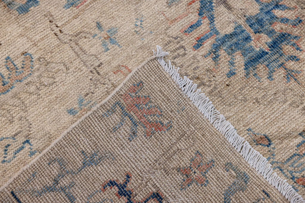 Muted Oushak Chobi Wool Rug 300cm x 241cm