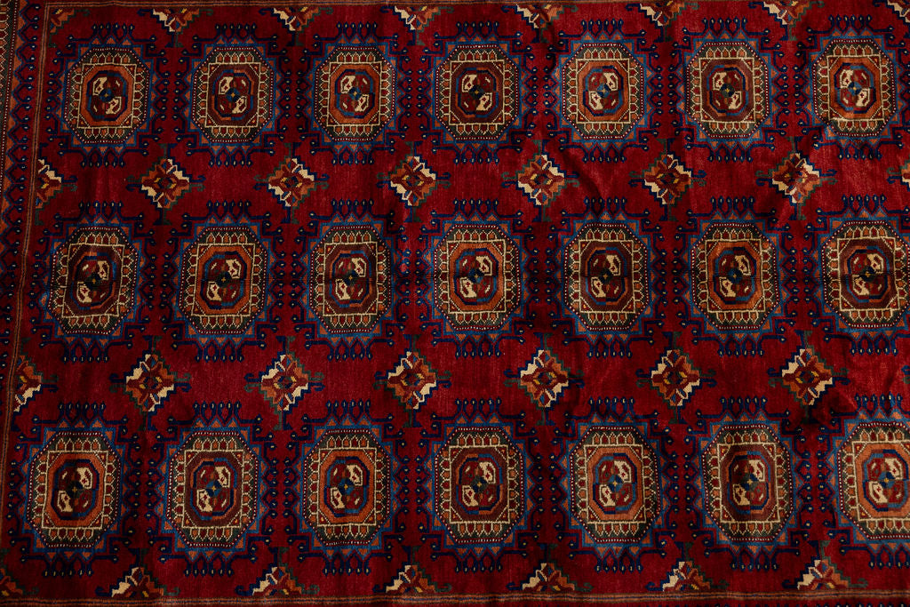Red Afghan Kundus Wool Rug 260cm x 173cm