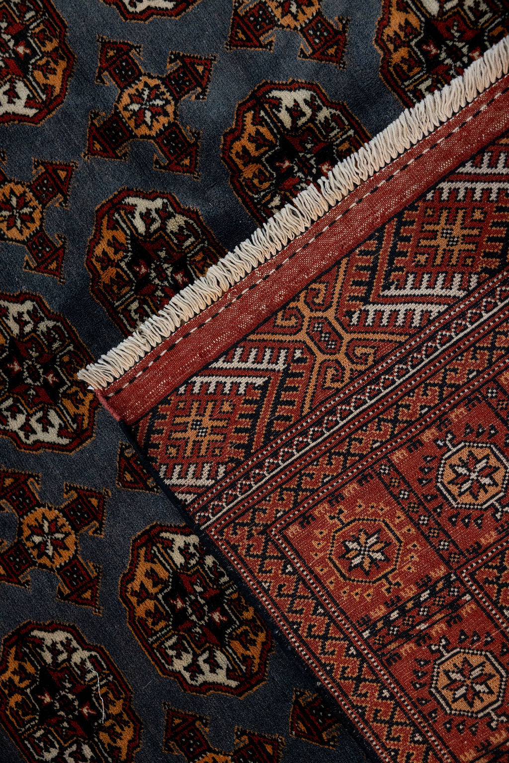 Vintage Afghan Bokhara Wool Rug 293cm x 200cm