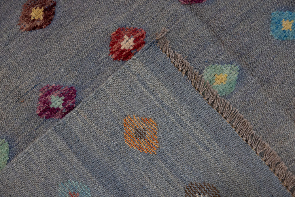 Grey Barjasta Afghan Wool Kilim 293cm x 206cm