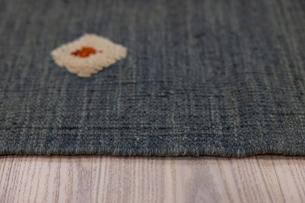 Charcoal Barjasta Afghan Wool Kilim 297cm x 203cm