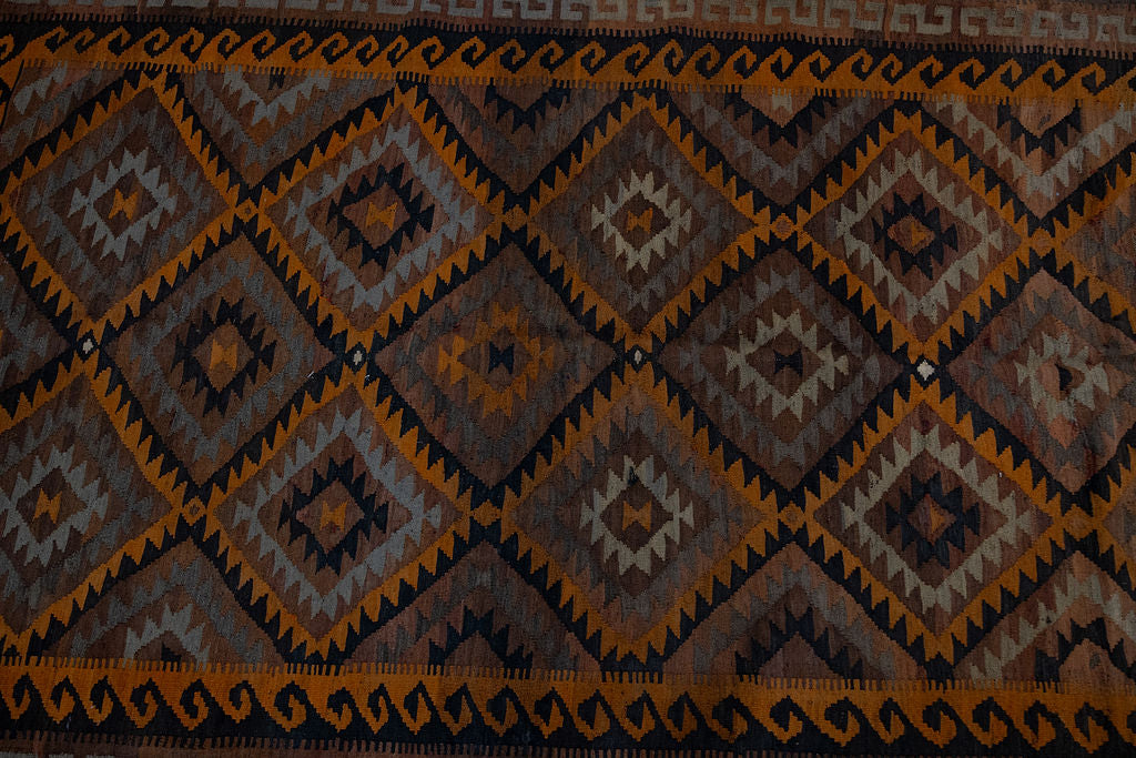 XL c.1970's Vintage Persian Wool Kilim 386cm x 286cm