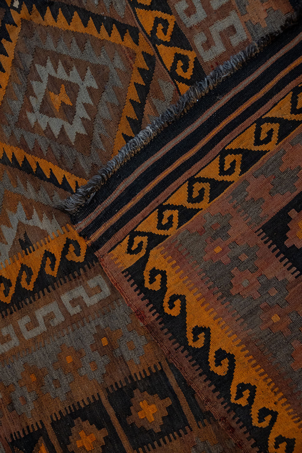 XL c.1970's Vintage Persian Wool Kilim 386cm x 286cm