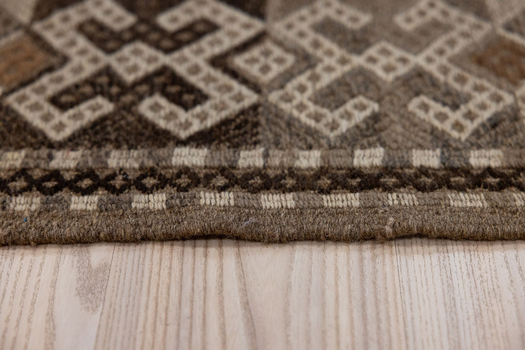 Earthy Persian Sumak Wool Rug 296cm x 247cm