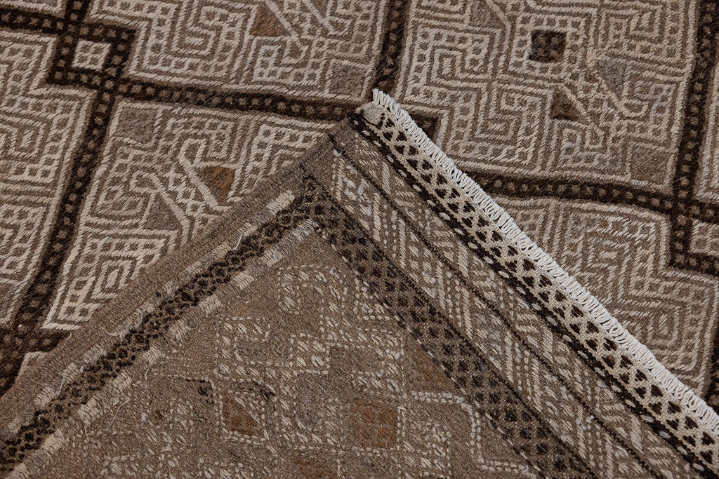 Earthy Persian Sumak Wool Rug 296cm x 247cm