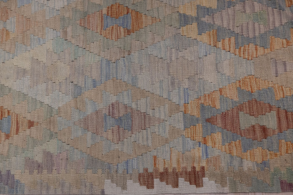 Muted Boho Afghan Wool Kilim Runner 149cm x 79cm