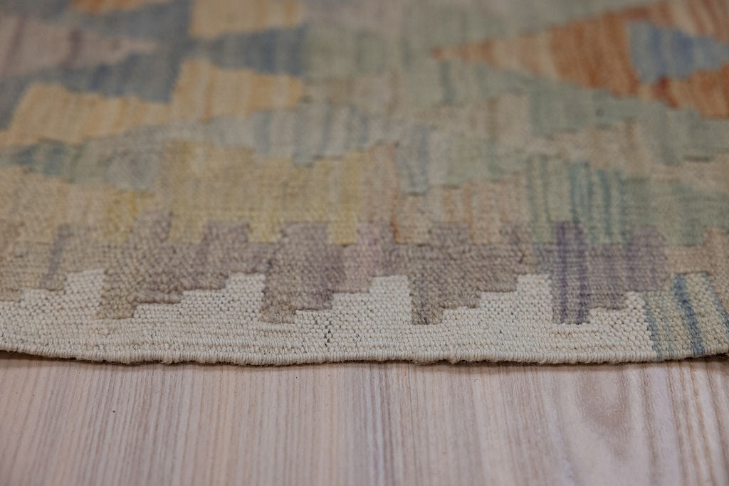 Muted Boho Afghan Wool Kilim Runner 149cm x 79cm