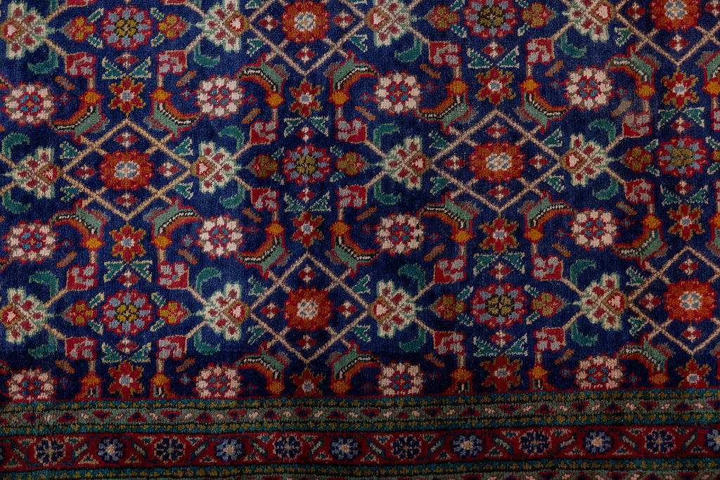 Navy Persian Hamadan Wool Rug 163cm x 92cm