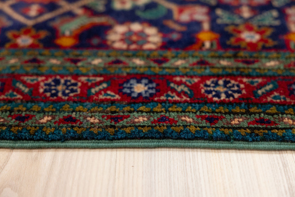 Navy Persian Hamadan Wool Rug 163cm x 92cm