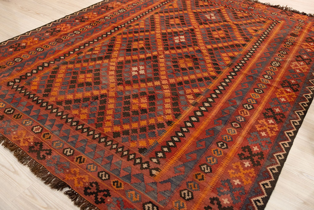 Vintage c.1960's Persian Wool Kilim 253cm x 203cm