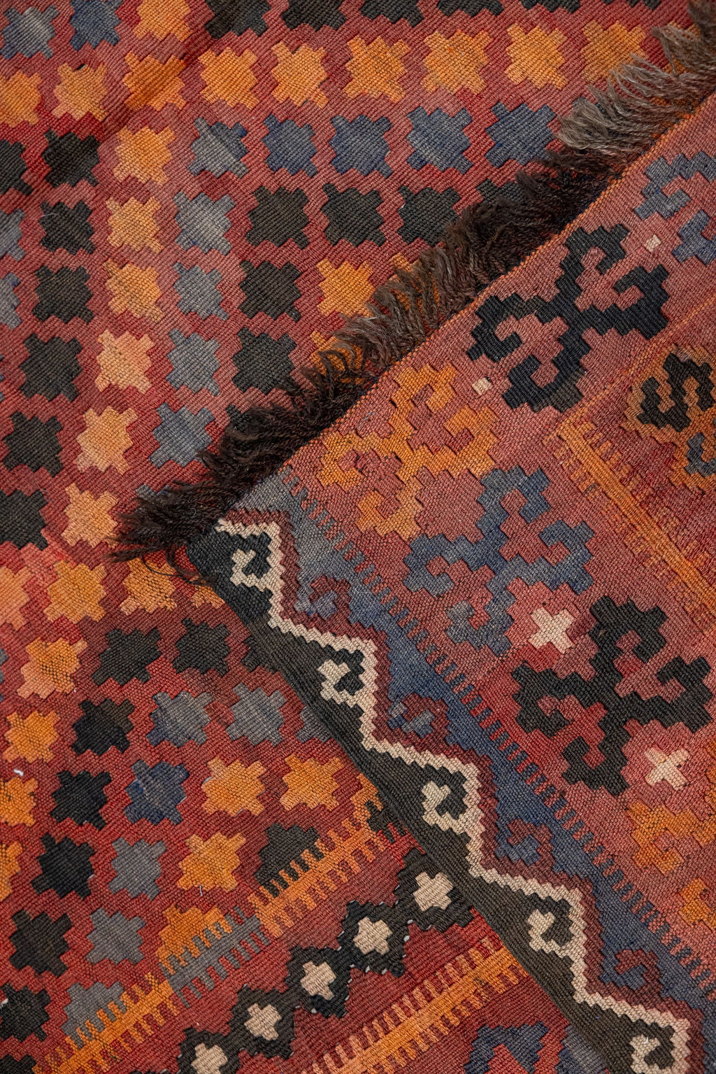 Vintage c.1960's Persian Wool Kilim 253cm x 203cm