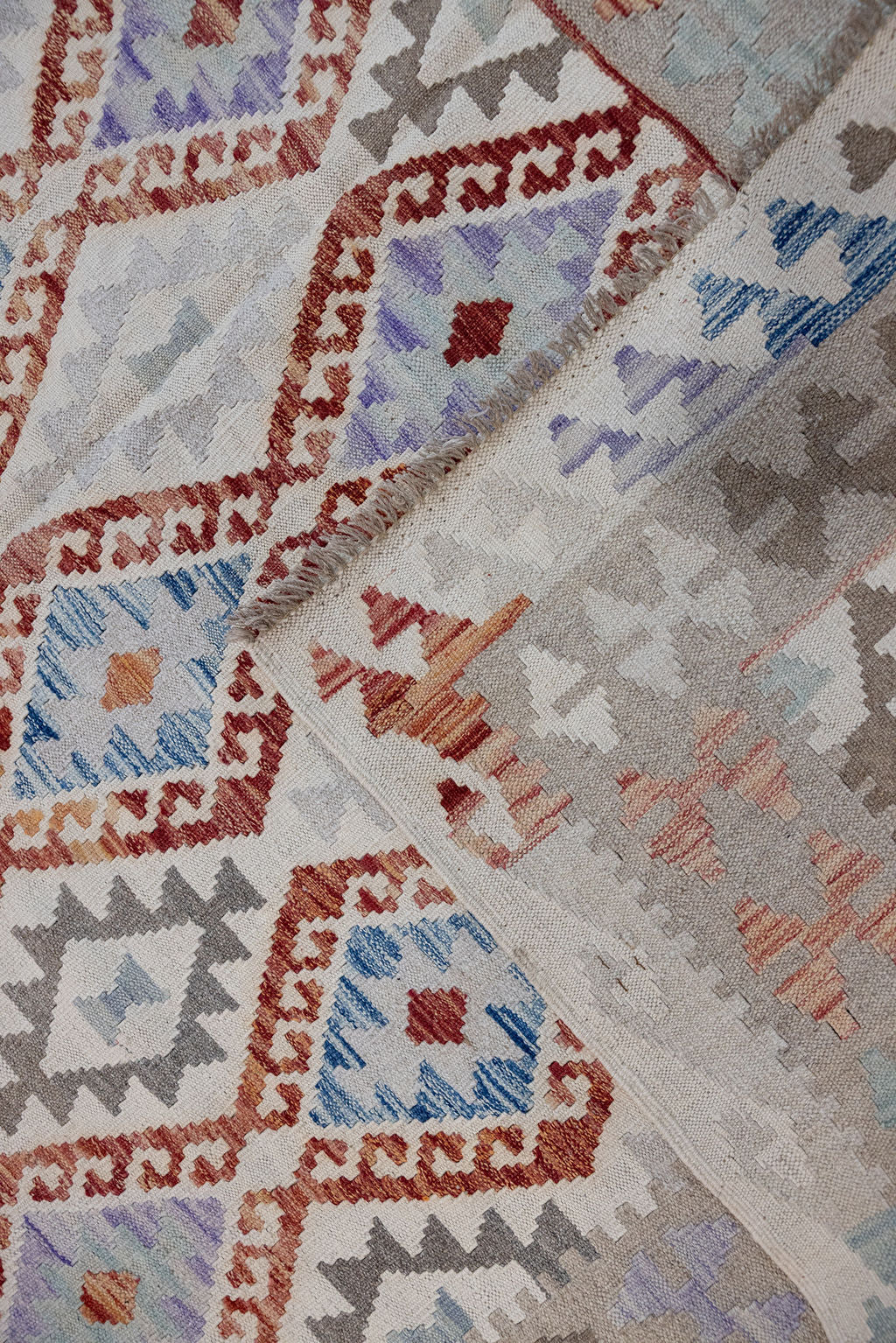 muted Afghan Boho Wool Kilim 290cm x 196cm