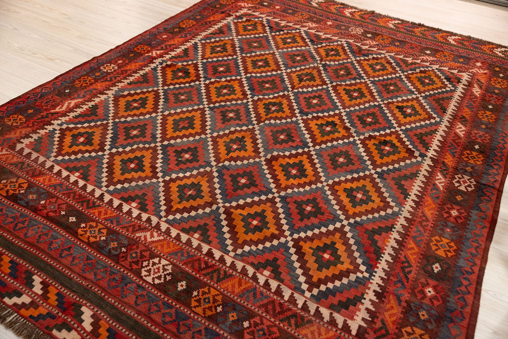 Vintage c.1980's Persian Wool Kilim 290cm x 214cm
