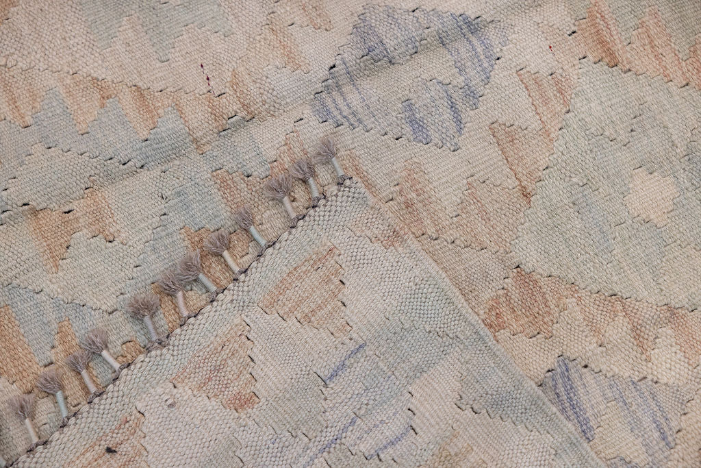 Muted Afghan Boho Wool Kilim 196m x 149cm