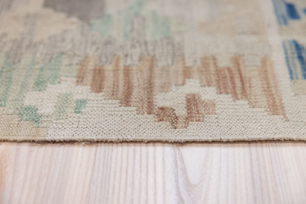 Muted Afghan Boho Wool Kilim 195m x 143cm