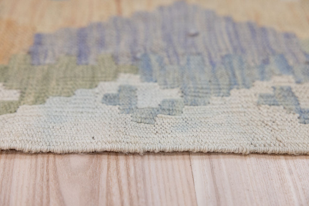 Muted Afghan Boho Wool Kilim 197m x 147cm