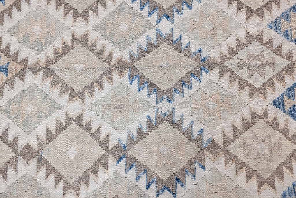 Muted Afghan Boho Wool Kilim 206cm x 151cm