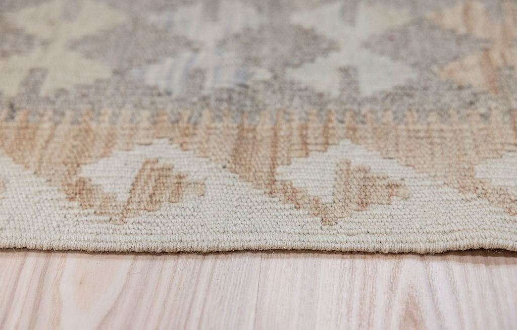 Muted Afghan Boho Wool Kilim 206cm x 151cm