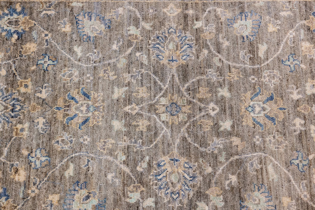 Charcoal Fine Afghan Chobi Wool Rug 193cm x 131cm