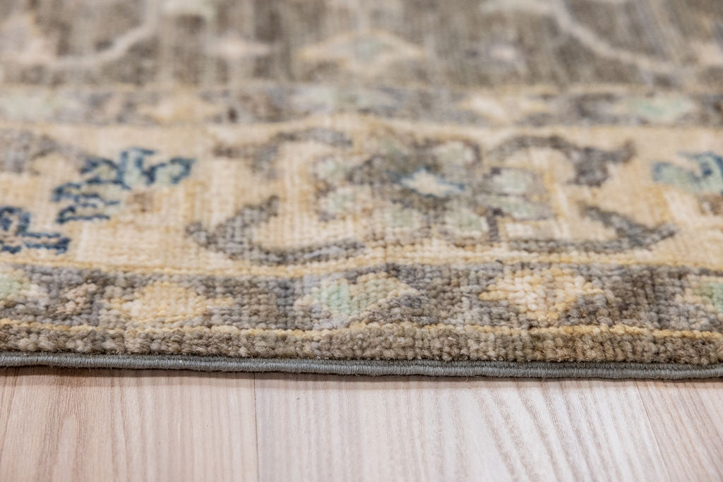 Charcoal Fine Afghan Chobi Wool Rug 193cm x 131cm