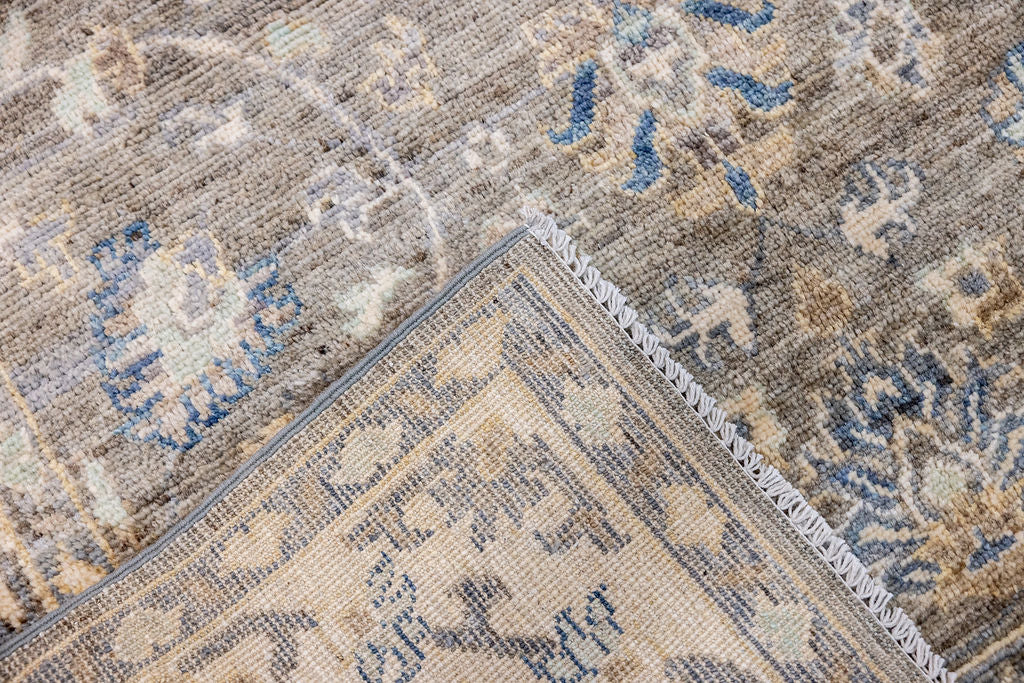 Charcoal Fine Afghan Chobi Wool Rug 193cm x 131cm
