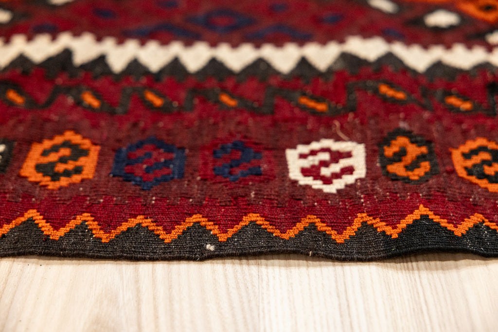 Red Vintage Persian Kilim Runner 248cm x 92cm