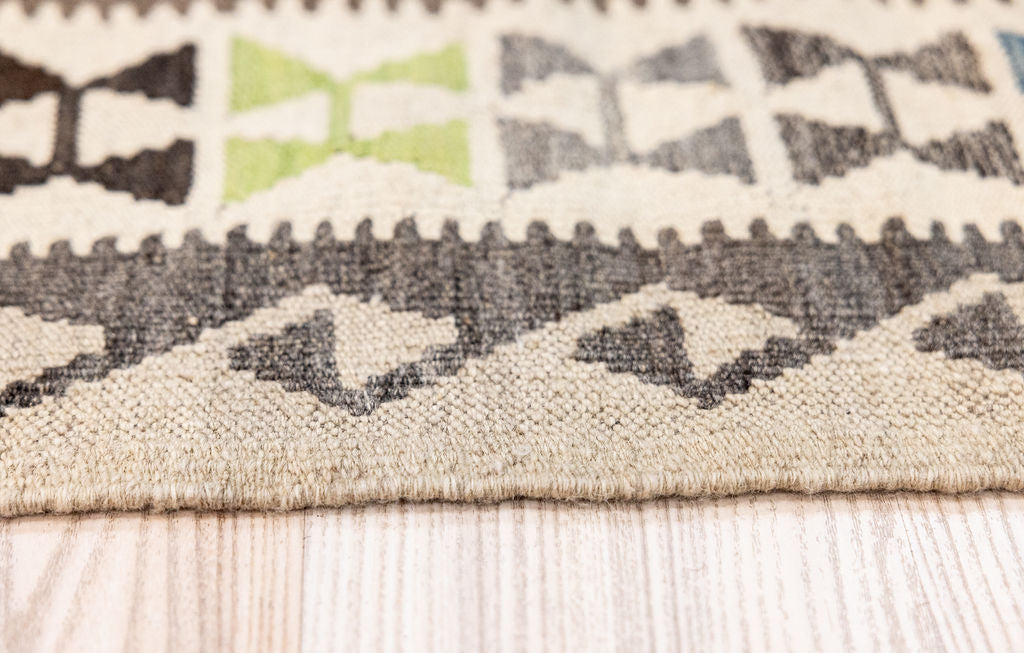 Muted Afghan Boho Wool Kilim 290cm x 198cm