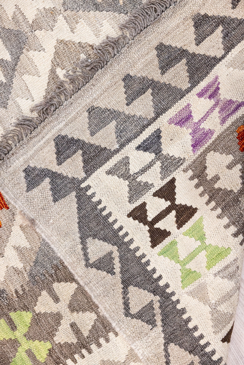 Muted Afghan Boho Wool Kilim 290cm x 198cm
