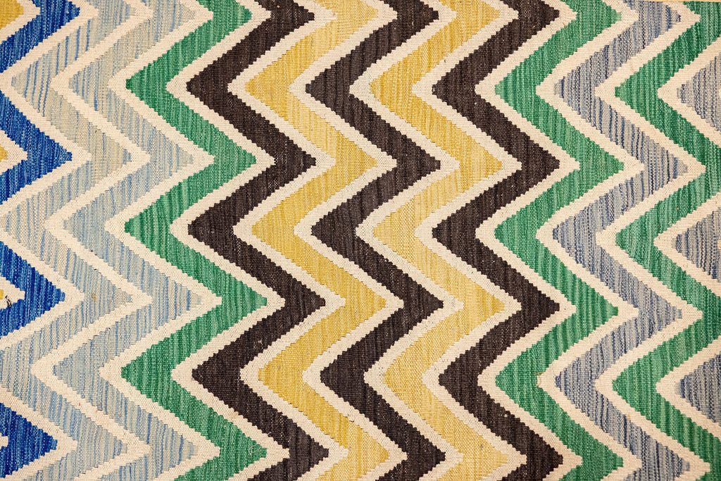 XL Multicolour Afghan Boho Wool Kilim Runner 674m x 81cm