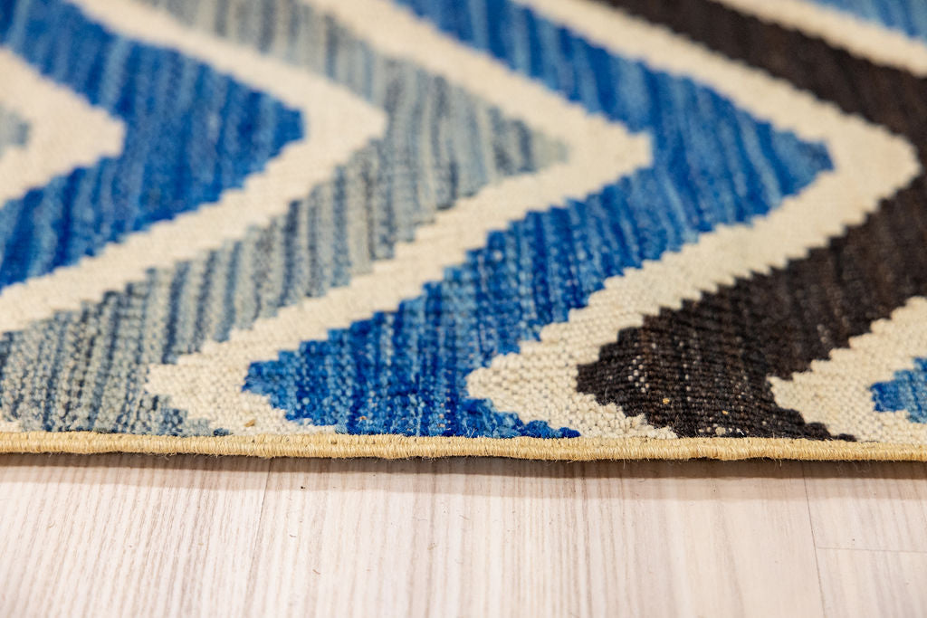 XL Multicolour Afghan Boho Wool Kilim Runner 674m x 81cm