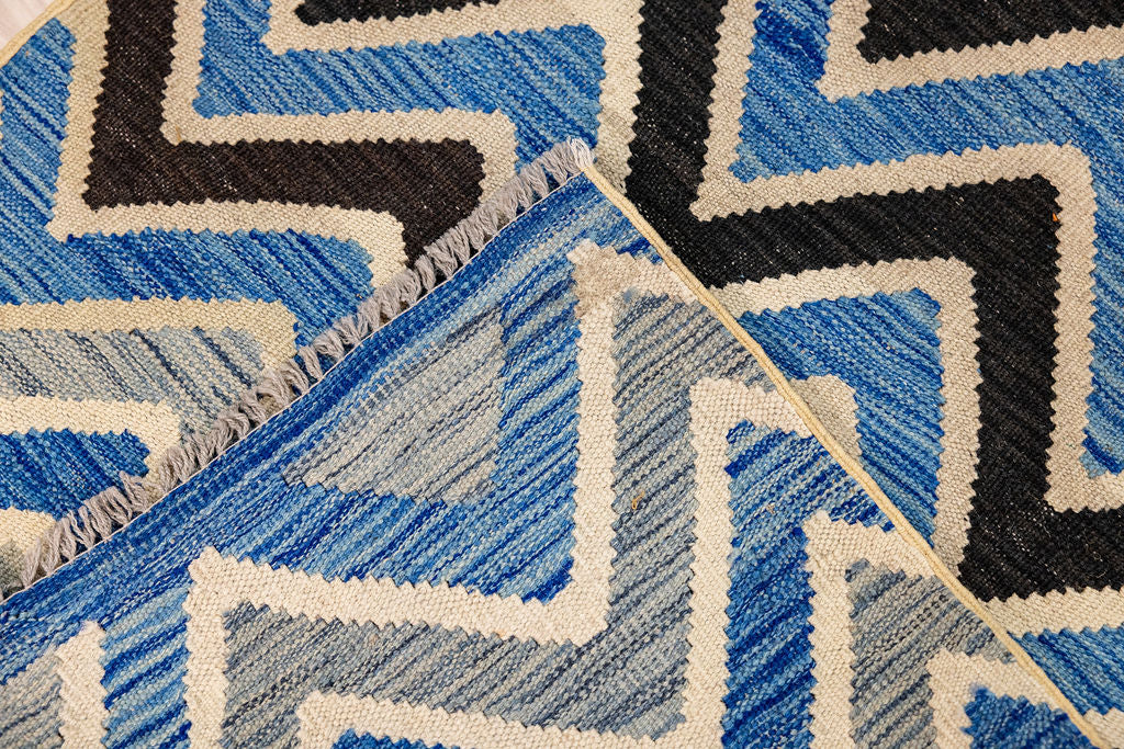XL Multicolour Afghan Boho Wool Kilim Runner 674m x 81cm