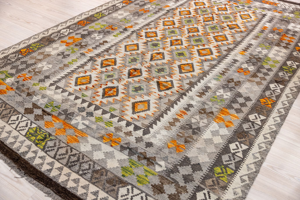 Multicolour Afghan Boho Wool Kilim 298cm x 196cm
