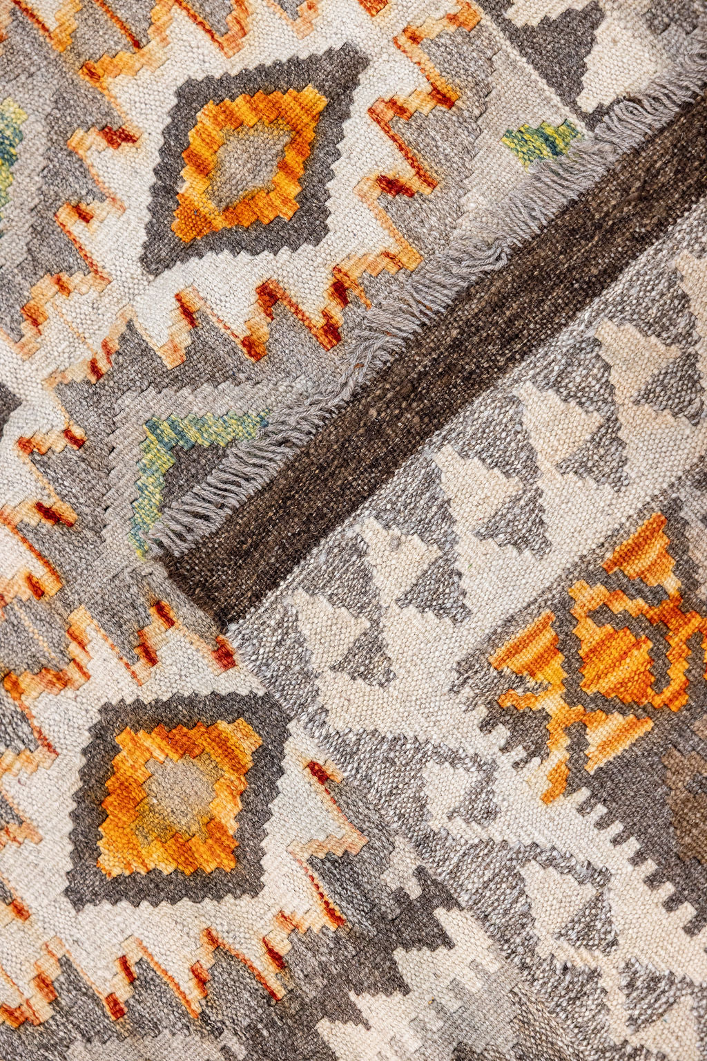 Multicolour Afghan Boho Wool Kilim 298cm x 196cm