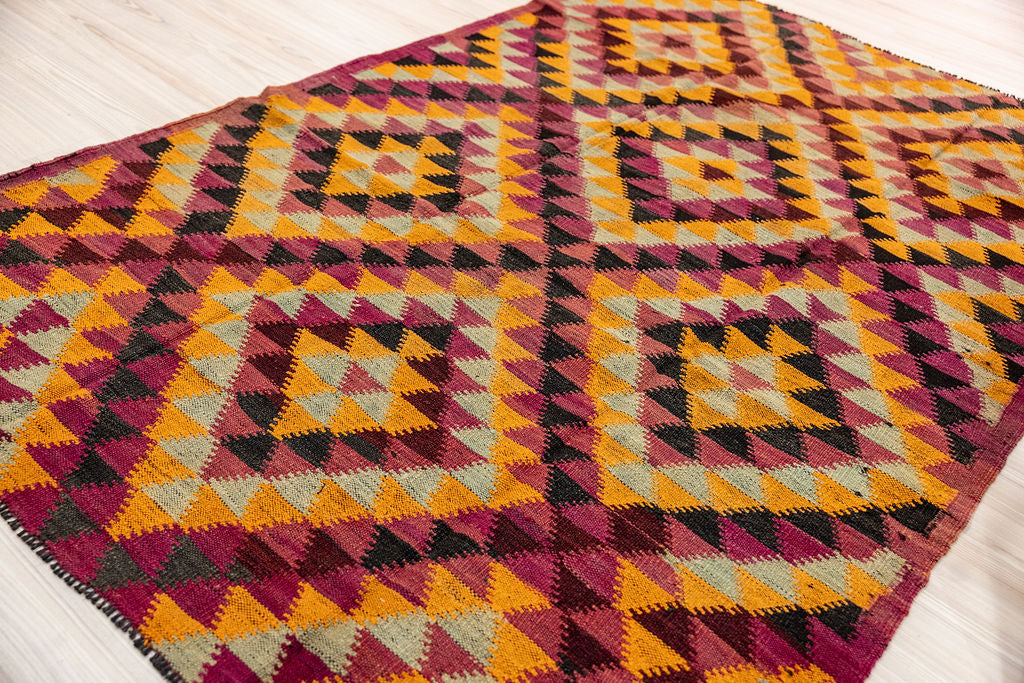 Vintage Persian Wool Kilim 245cm x 157cm