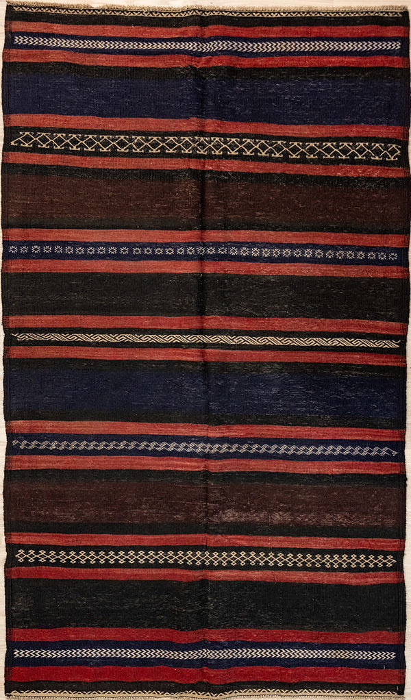 Vintage Persian Wool Kilim 224cm x 123cm
