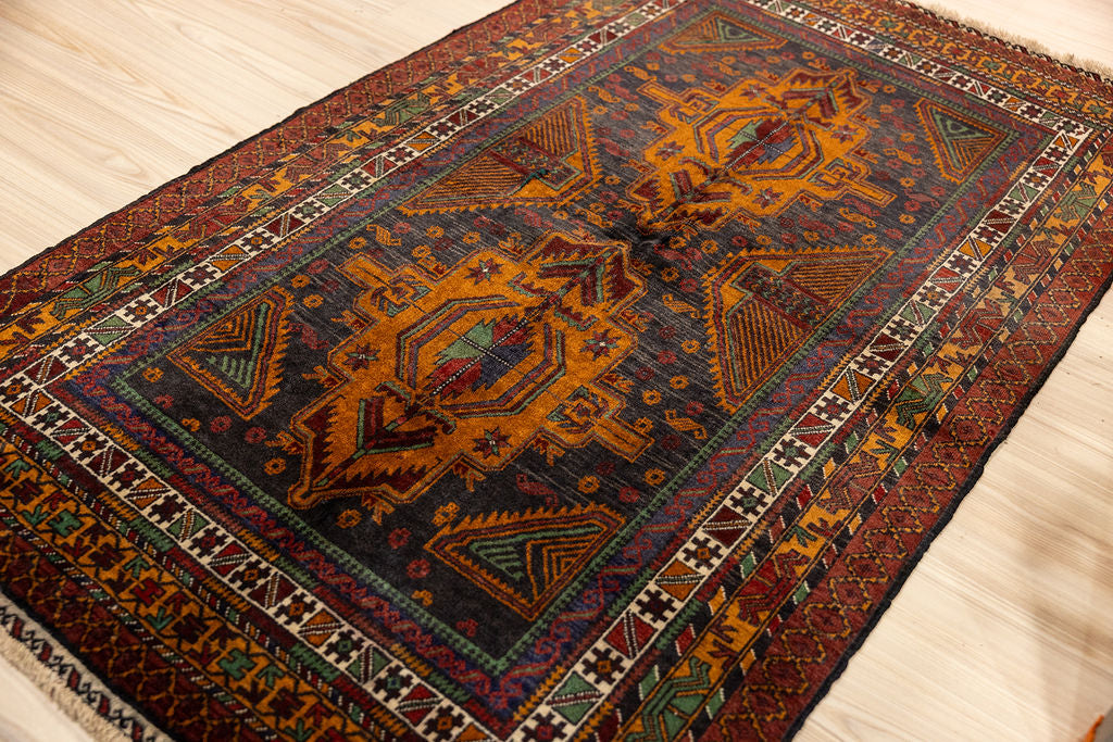 Vintage Persian Baluchi Wool Rug 190m x 108cm