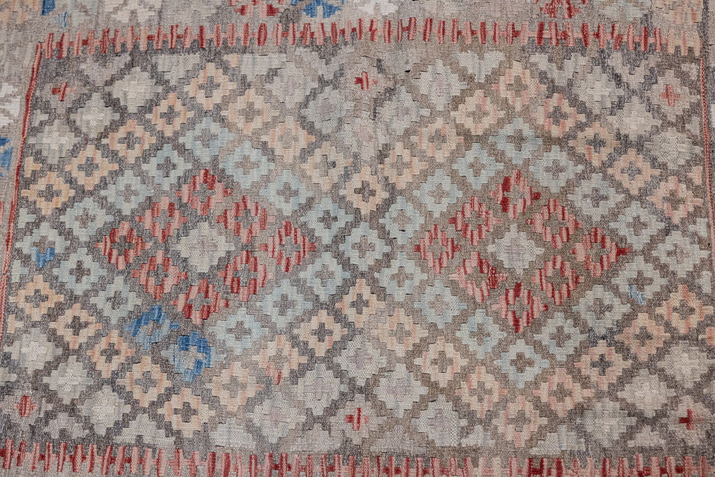 Muted Afghan Boho Wool Kilim 158cm x 114cm