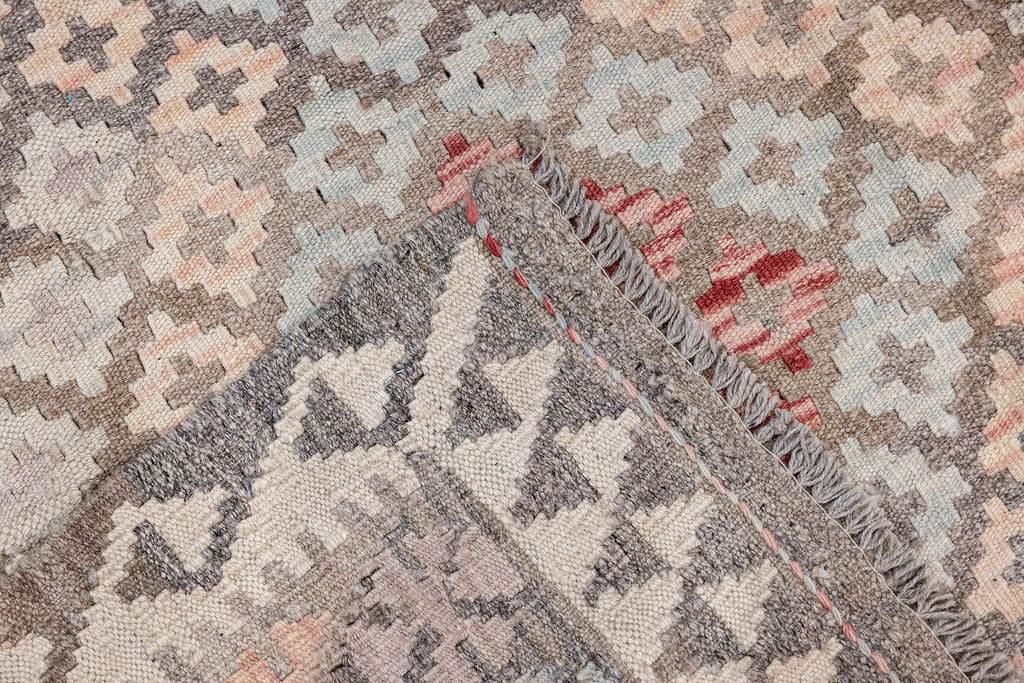 Muted Afghan Boho Wool Kilim 158cm x 114cm