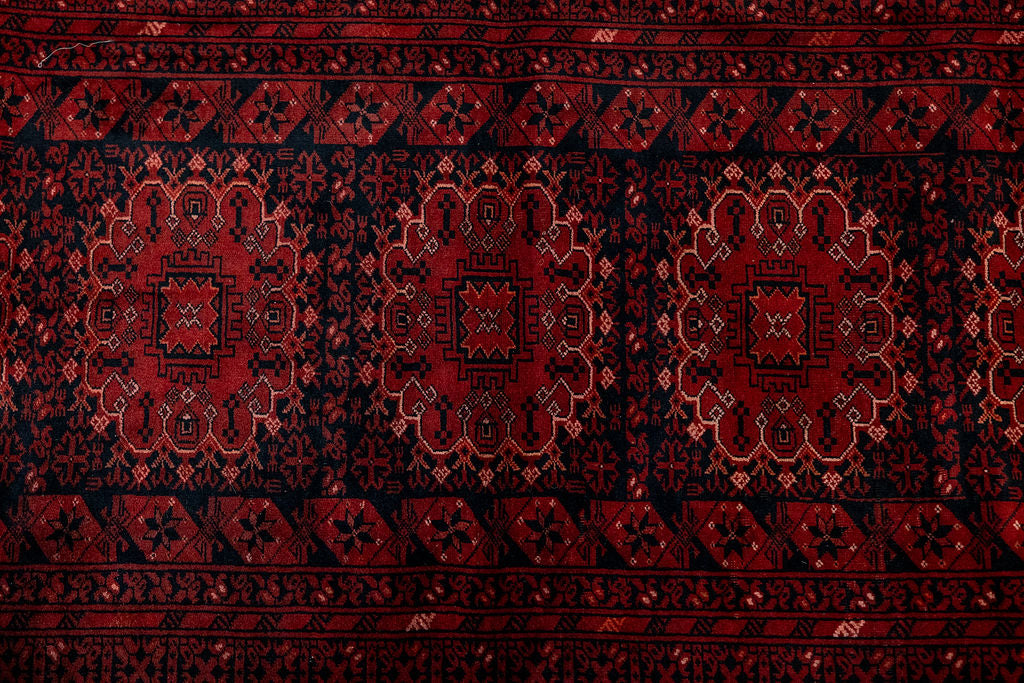 Red Vintage Afghan Khal Runner 197cm x 100cm