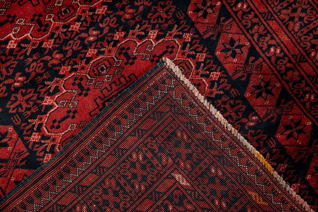 Red Vintage Afghan Khal Runner 197cm x 100cm