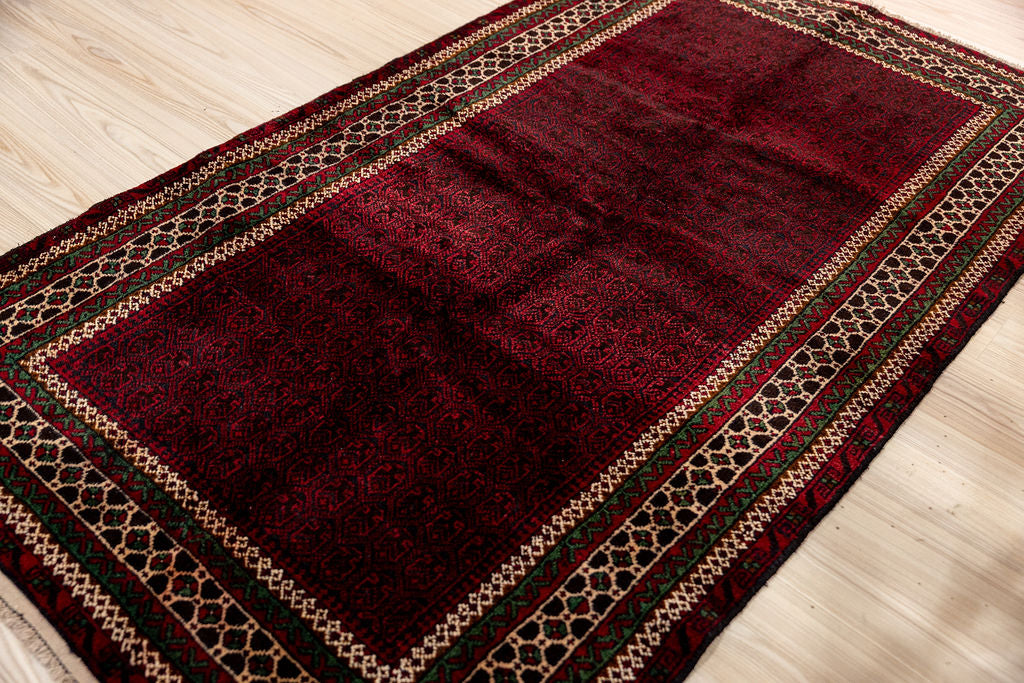 Vintage Persian Baluchi Wool Rug 208cm x 115cm